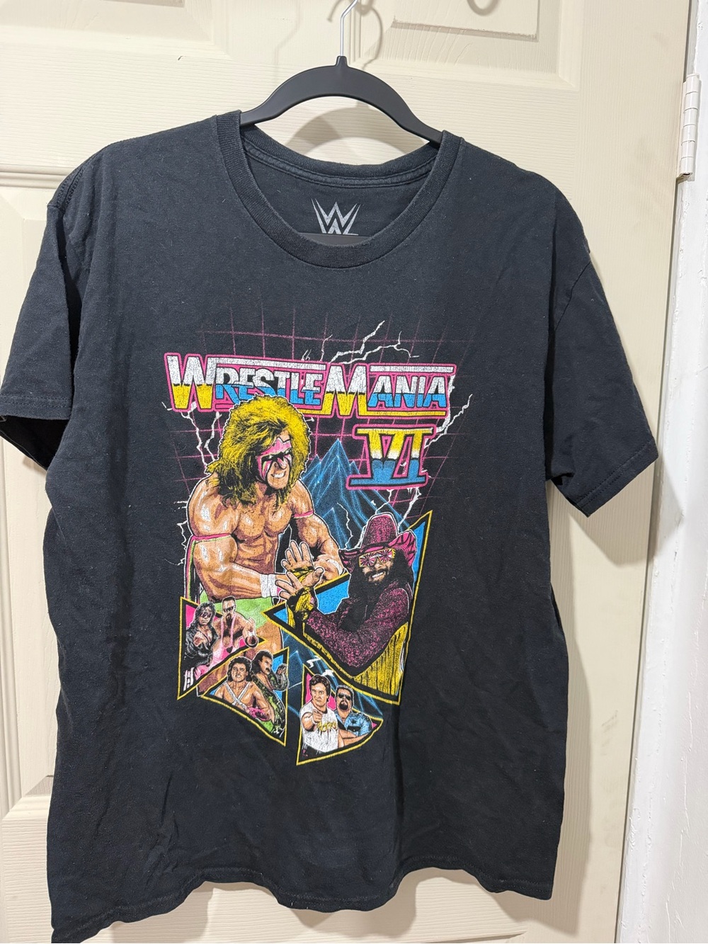 WWE WrestleMania VI Black Graphic Tee